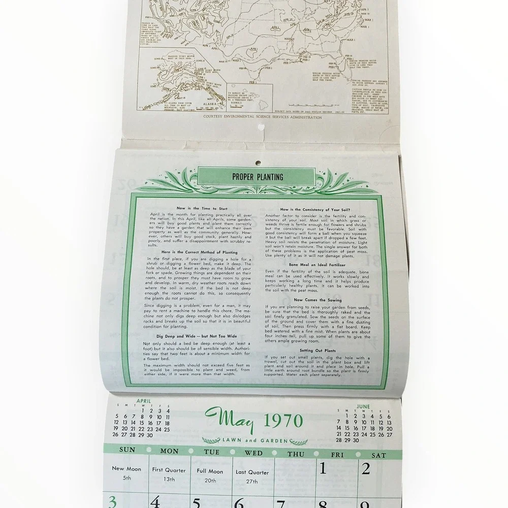 1970 Wendell Groth Insurance Advertising Calendar Lincoln Nebraska Vintage